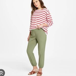 The Nines by Hatch Green Joggers Maternity Pants Elastic Waist Womens Size XL